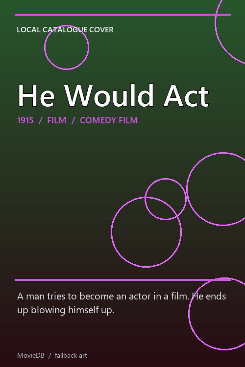 He Would Act poster