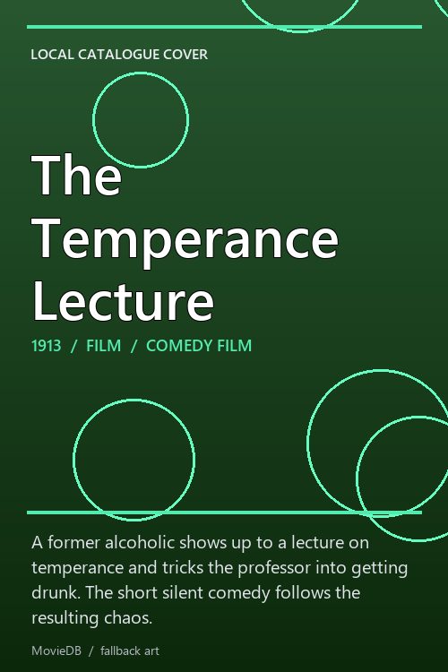 The Temperance Lecture poster