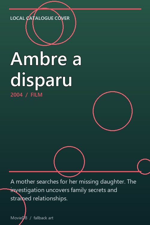 Ambre a disparu poster