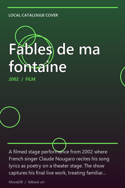 Fables de ma fontaine poster