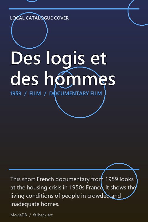 Des logis et des hommes poster