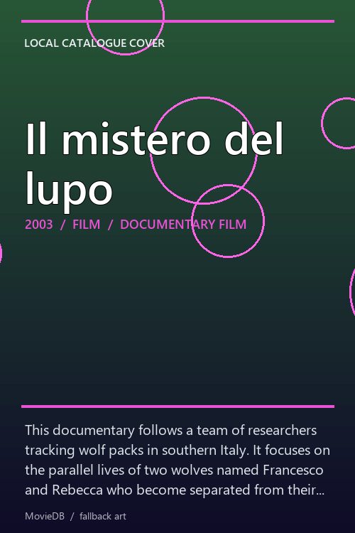Il mistero del lupo poster