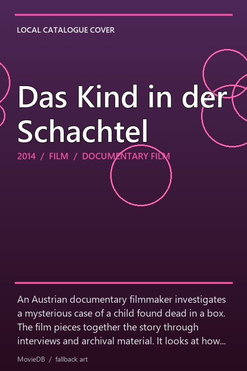 Das Kind in der Schachtel poster