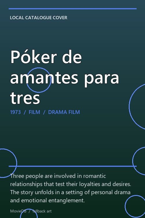 Póker de amantes para tres poster