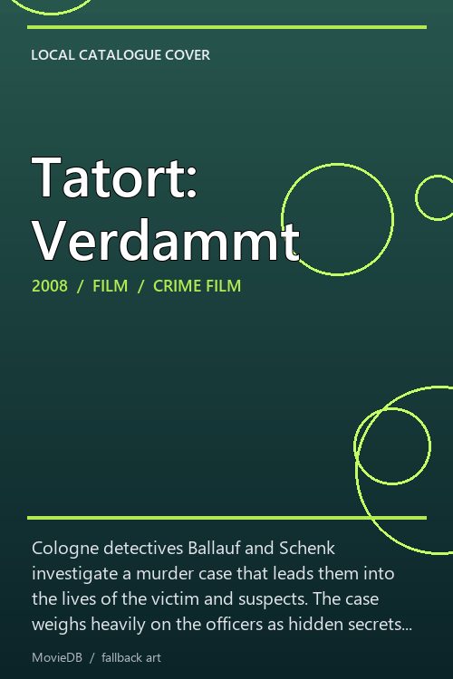 Tatort: Verdammt poster