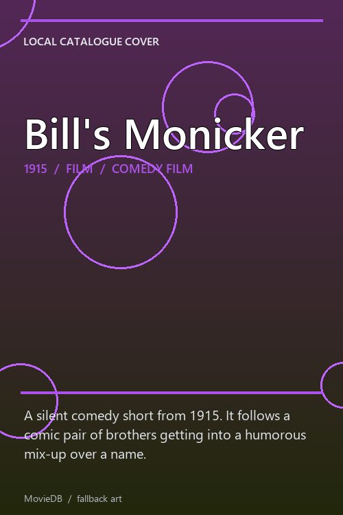 Bill's Monicker poster