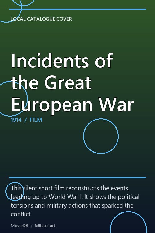Incidents of the Great European War poster