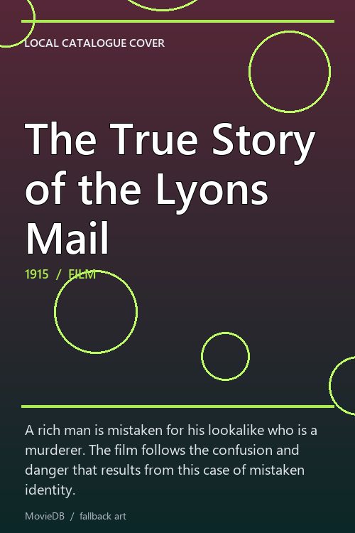 The True Story of the Lyons Mail poster