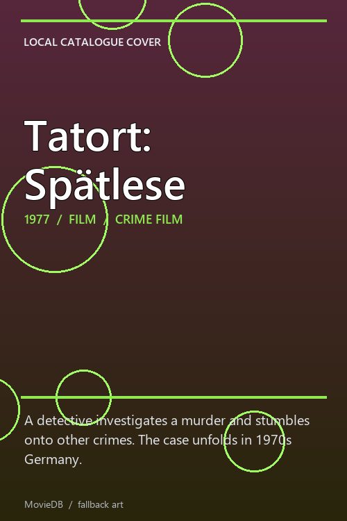 Tatort: Spätlese poster