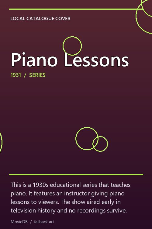 Piano Lessons poster