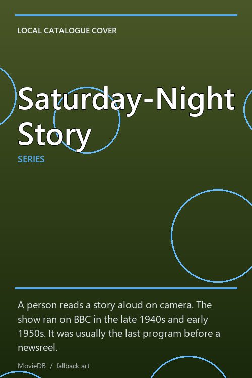 Saturday-Night Story poster