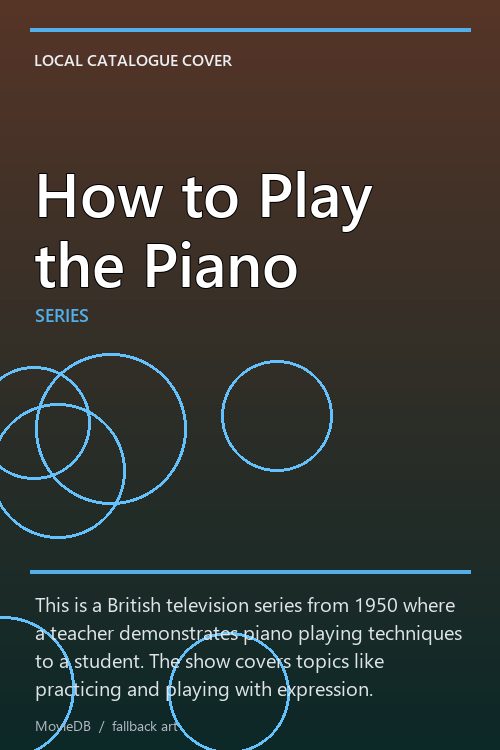 How to Play the Piano poster