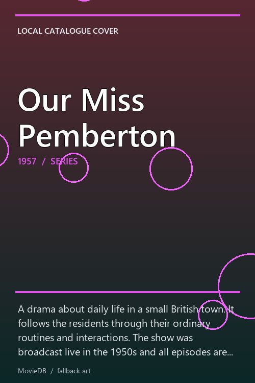 Our Miss Pemberton poster