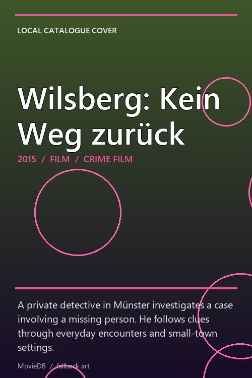 Wilsberg: Kein Weg zurück poster