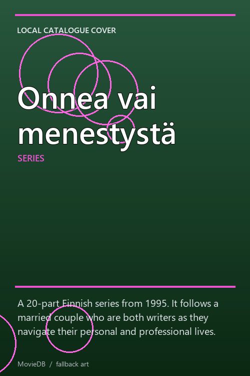 Onnea vai menestystä poster