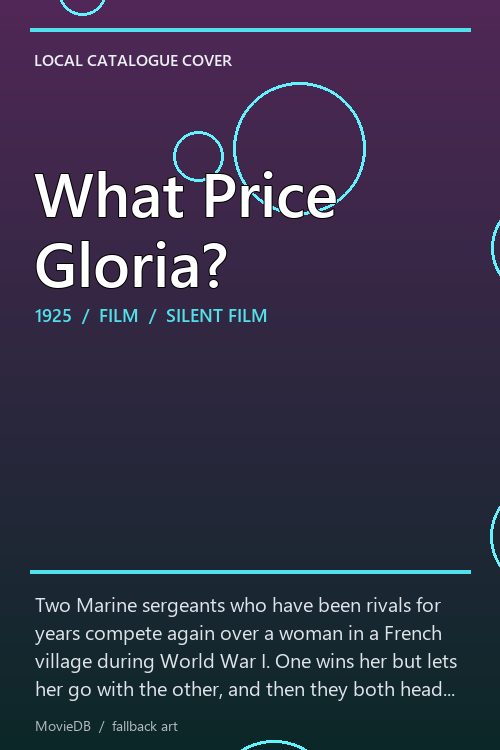 What Price Gloria? poster