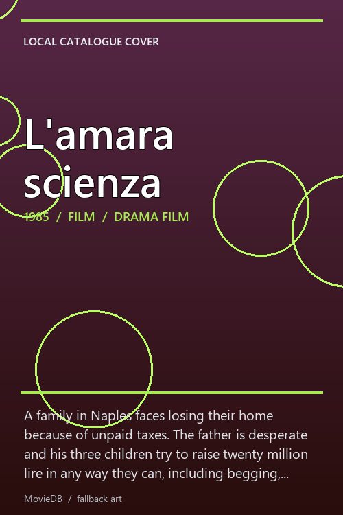L'amara scienza poster