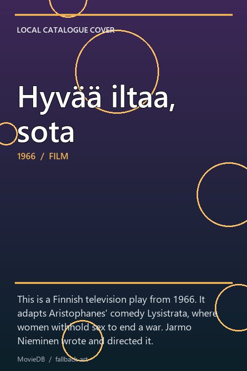 Hyvää iltaa, sota poster