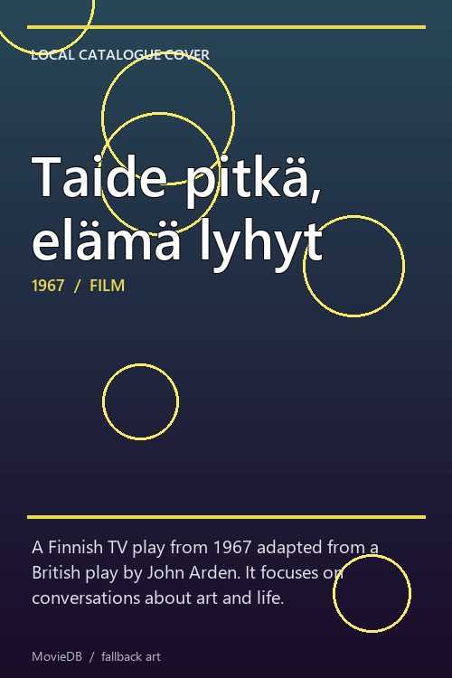 Taide pitkä, elämä lyhyt poster