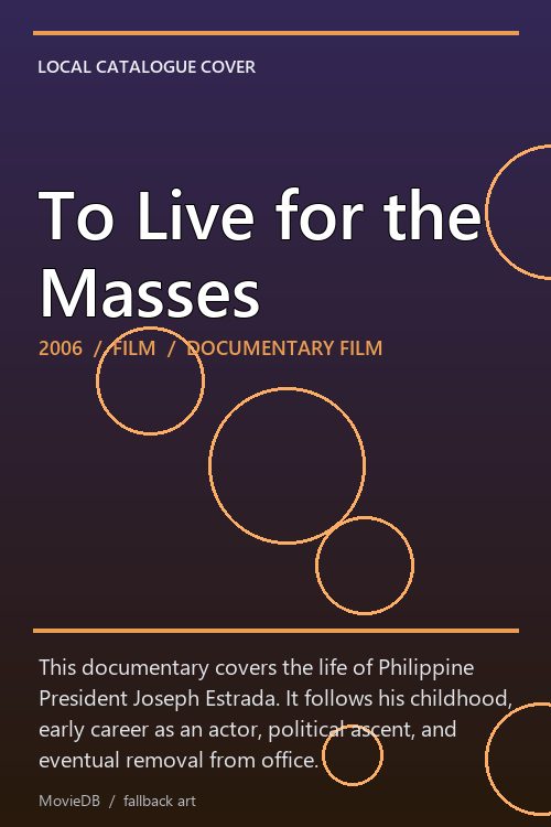 To Live for the Masses poster