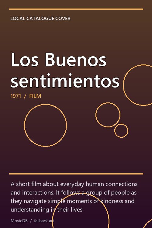 Los Buenos sentimientos poster