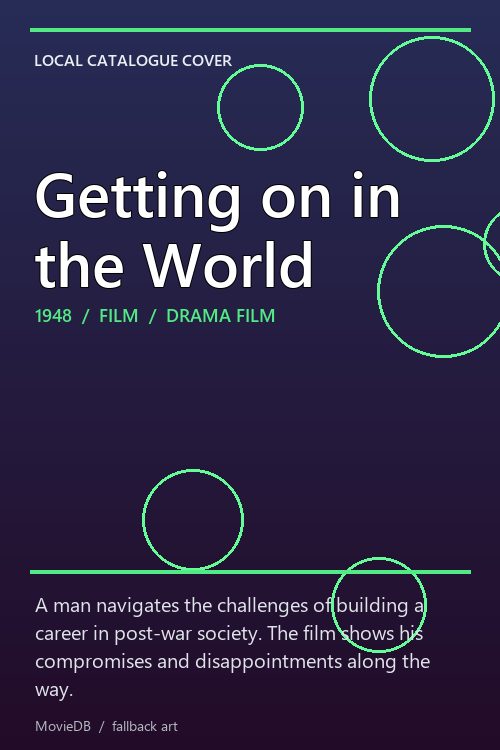 Getting on in the World poster