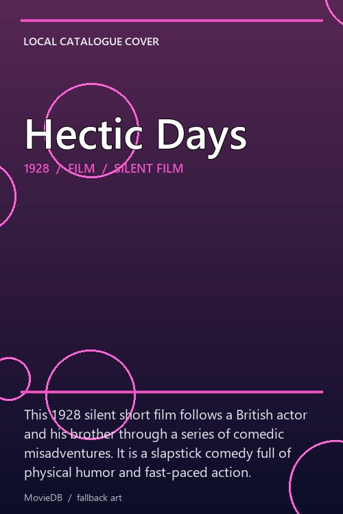 Hectic Days poster