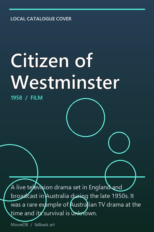 Citizen of Westminster poster