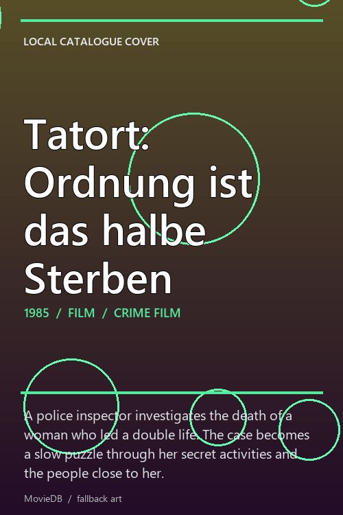 Tatort: Ordnung ist das halbe Sterben poster
