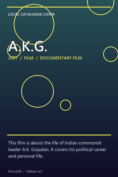 A.K.G. poster