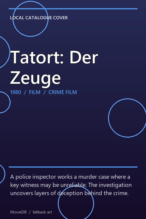 Tatort: Der Zeuge poster