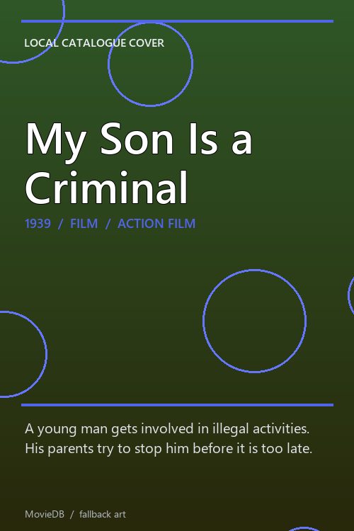 My Son Is a Criminal poster
