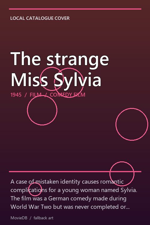 The strange Miss Sylvia poster