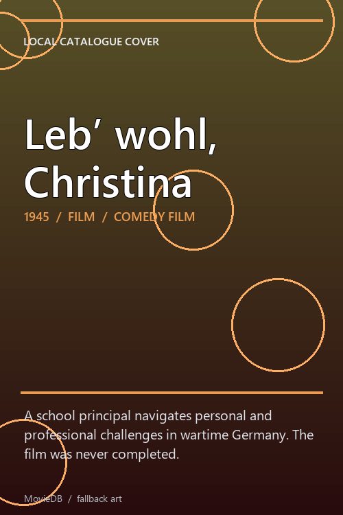 Leb’ wohl, Christina poster