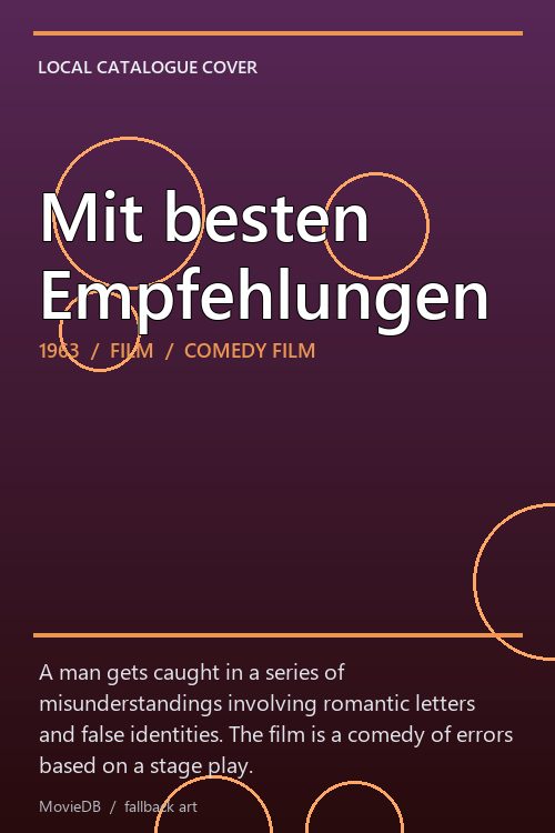 Mit besten Empfehlungen poster