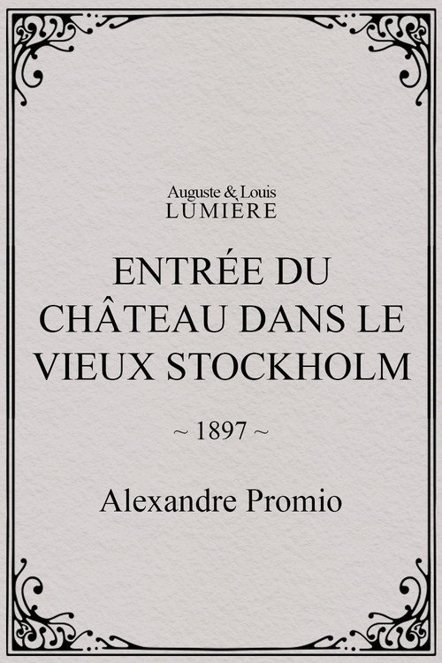 Entrée du château dans le vieux Stockholm poster
