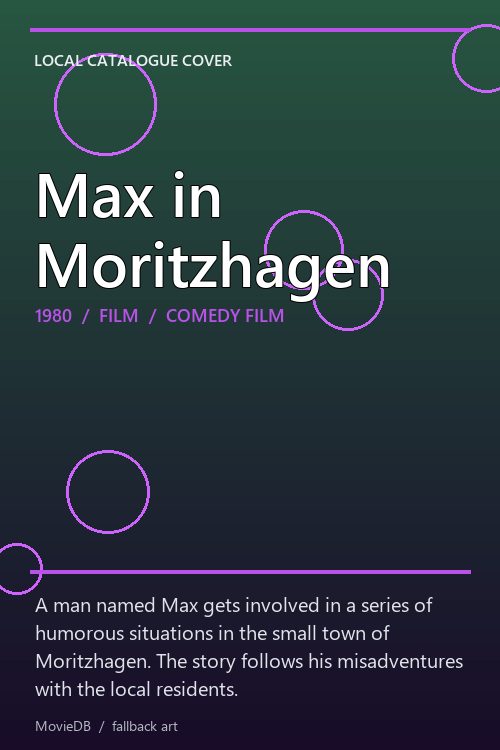 Max in Moritzhagen poster