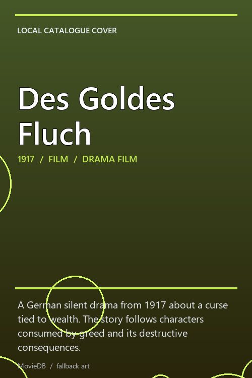 Des Goldes Fluch poster