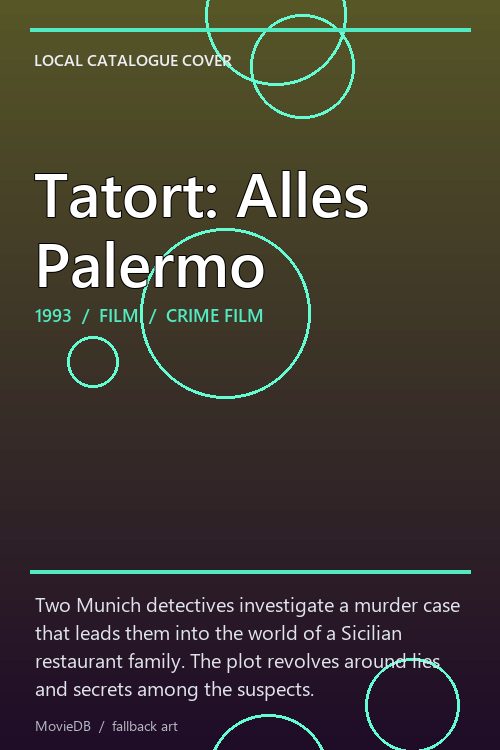 Tatort: Alles Palermo poster