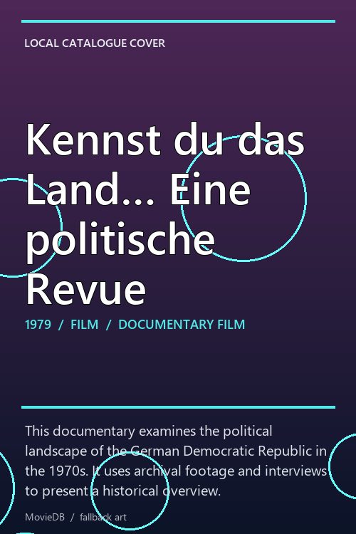 Kennst du das Land… Eine politische Revue poster