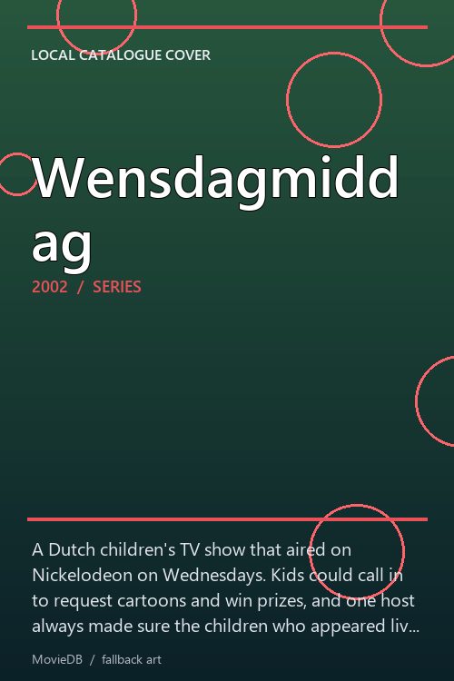 Wensdagmiddag poster