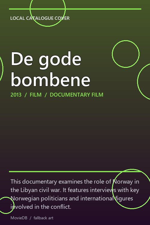 De gode bombene poster