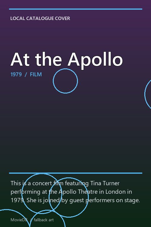 At the Apollo poster