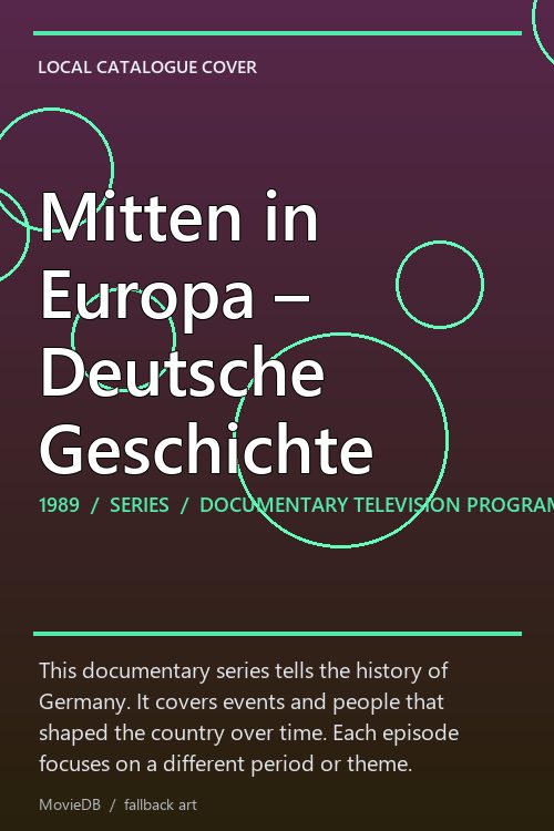 Mitten in Europa – Deutsche Geschichte poster