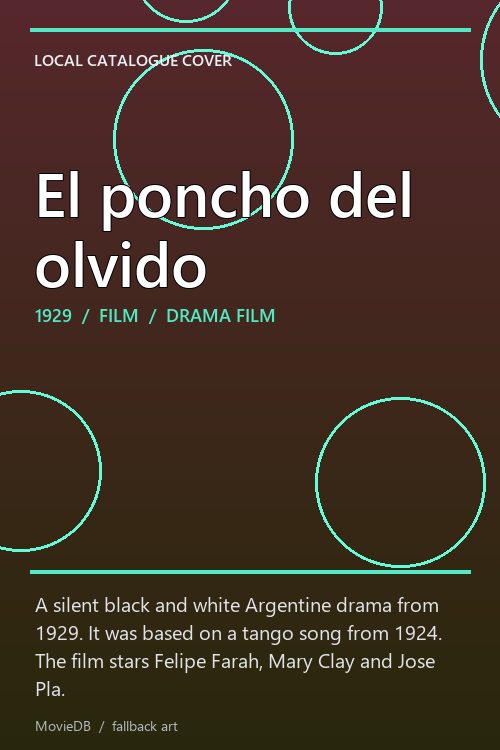 El poncho del olvido poster