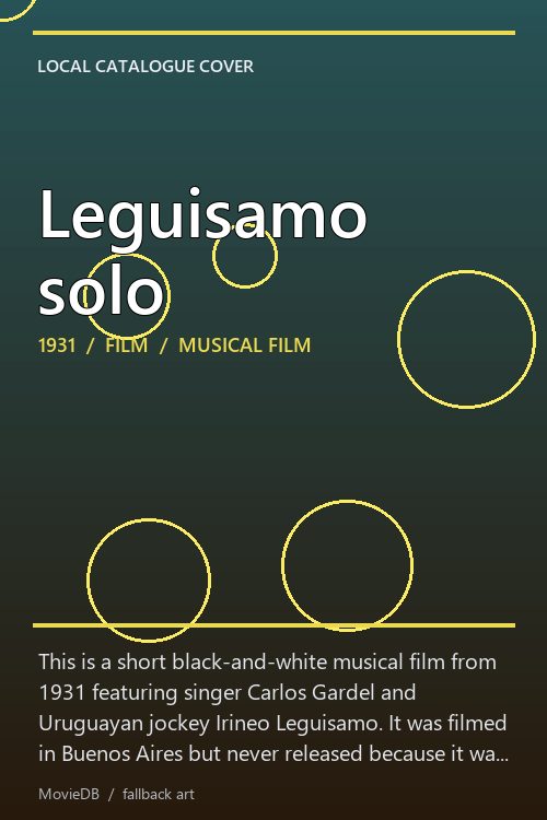 Leguisamo solo poster