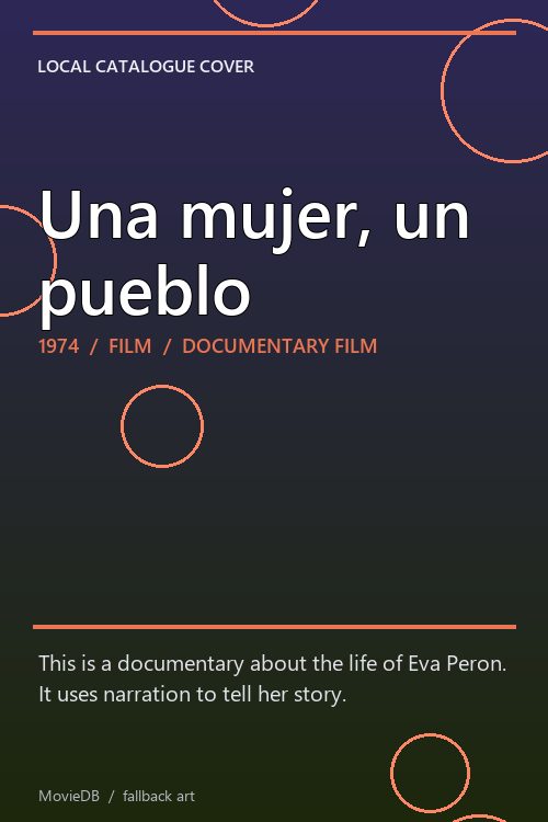 Una mujer, un pueblo poster