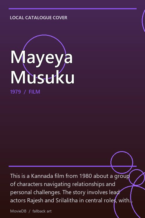 Mayeya Musuku poster