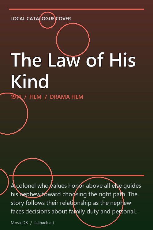 The Law of His Kind poster
