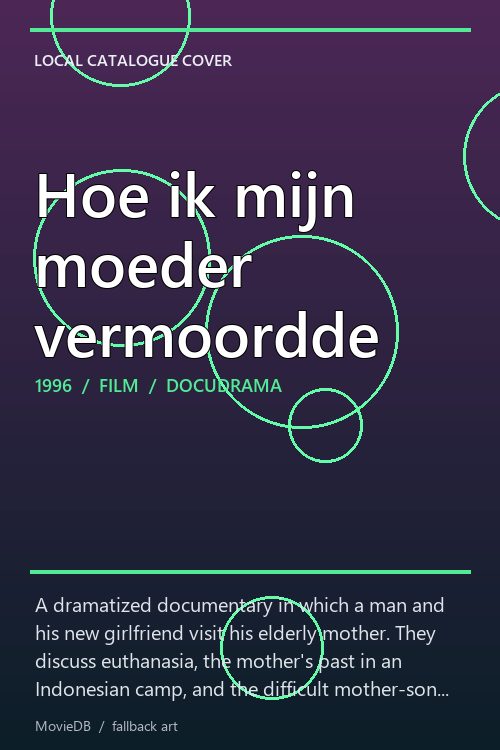 Hoe ik mijn moeder vermoordde poster